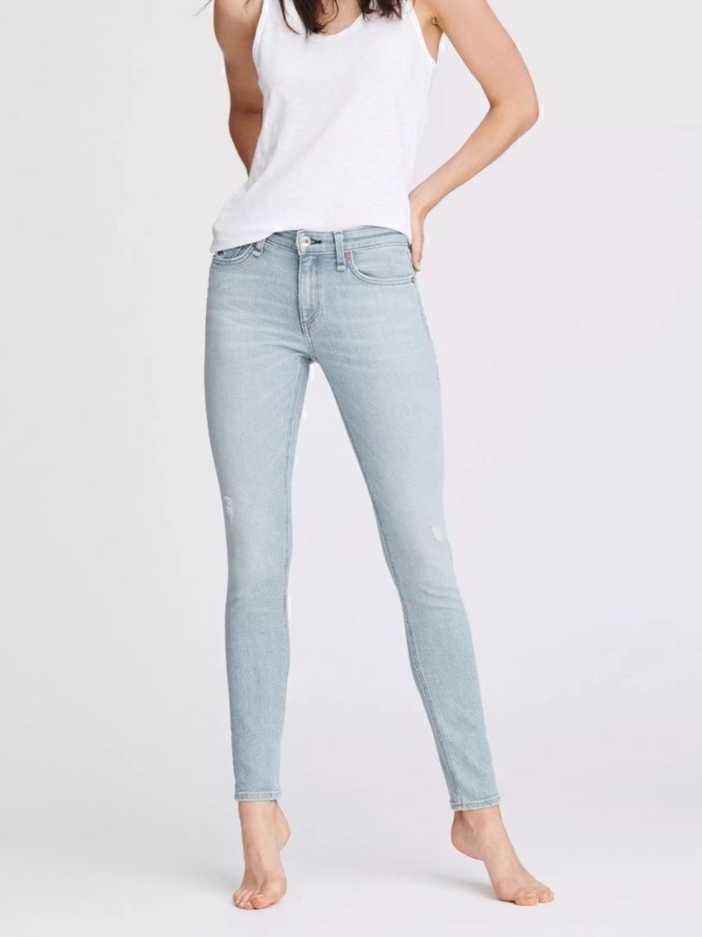 rag & bone Women’s Cate Mid-Rise Skinny Jeans Size 27 Axel Light Wash Size 27
